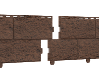 Фасадная панель (цокольный сайдинг) Ю-пласт Стоун хаус Камень жженый (двойной замок)